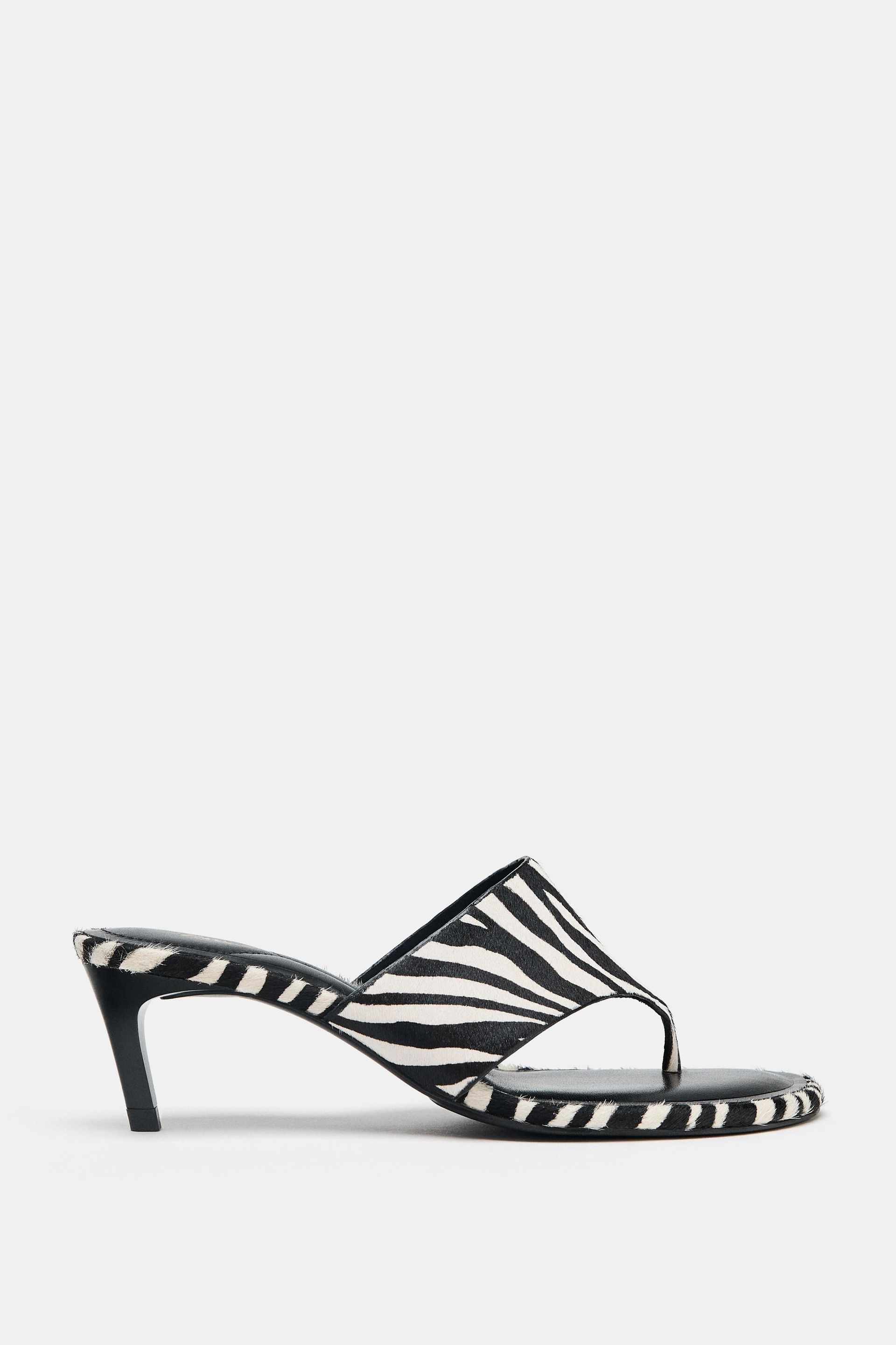 Animal Print Leather Sandals