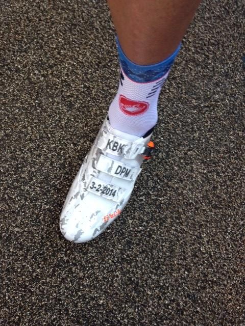 David Millar's custom shoes for Kuurne-Brussel-Kuurne.
