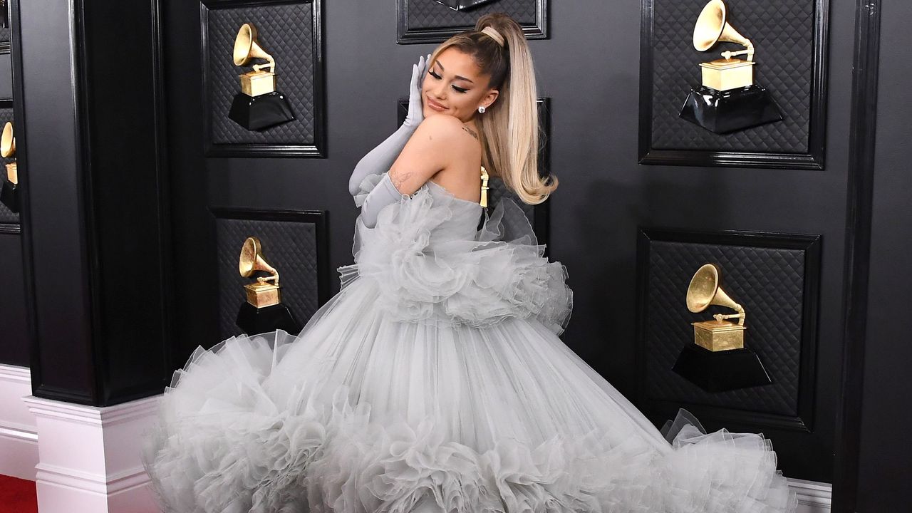 los angeles, california january 26 ariana grande arrives at the 62nd annual grammy awards at staples center on january 26, 2020 in los angeles, california photo by steve granitzwireimage