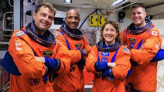 The crew of the Artemis II mission, who will be featured in the new documentary "Artemis: To The Moon And Back"