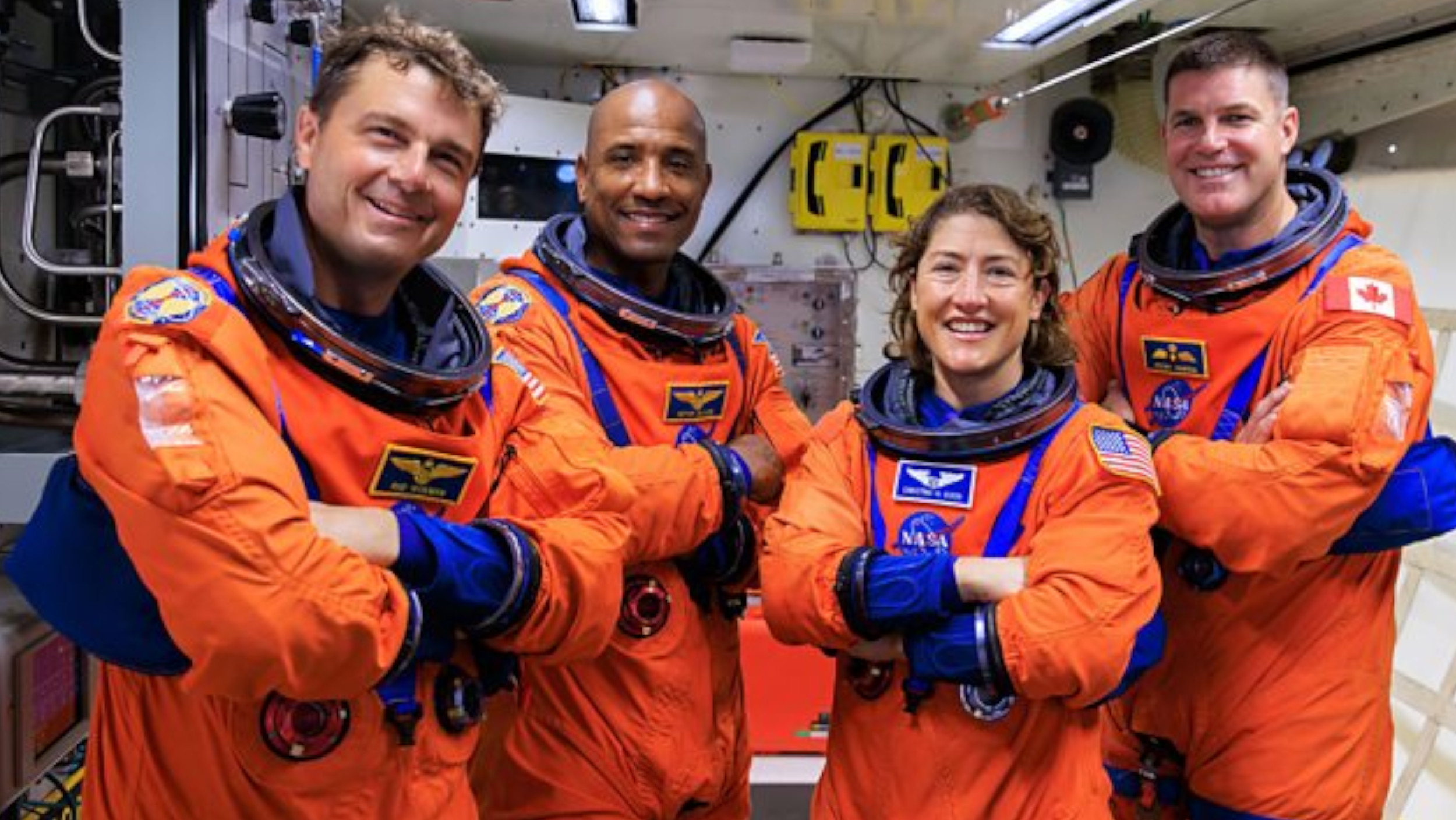 The crew of the Artemis II mission, who will be featured in the new documentary "Artemis: To The Moon And Back"