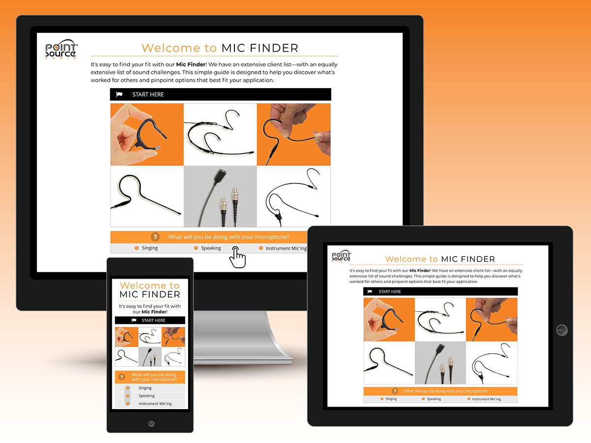 Point Source Audio (PSA) has launched Mic Finder, an interactive web-based tool designed to help sound teams pinpoint specific mic elements and mic styles to suit specific applications. 