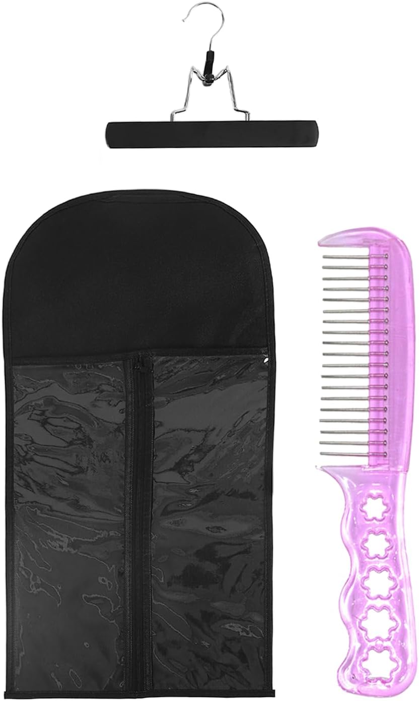 1 Wig Storage Bag, 1 Wig Clip, 1 Hair Comb, Wig Storage Bag, Wig Storage Bag With Hook, Wig Dust Bag
