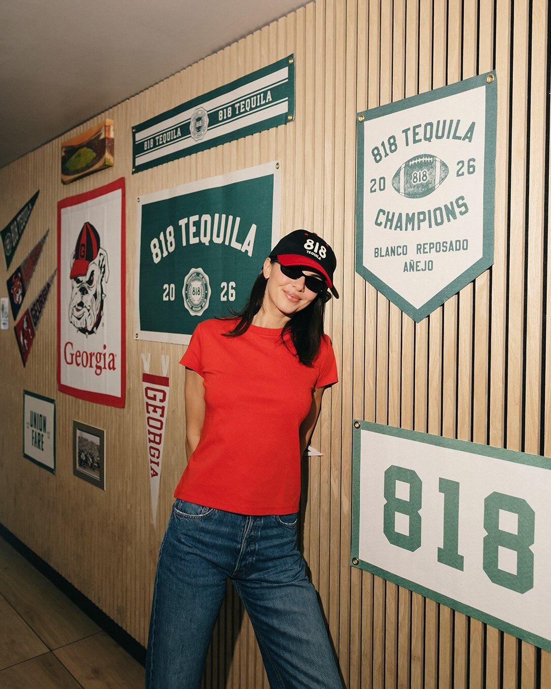 Woman wearing Flore Flore Car Tee.