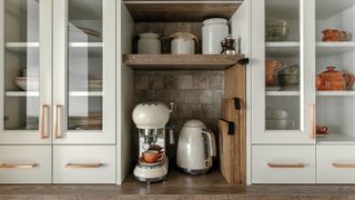 Appliance storage in small kitchen