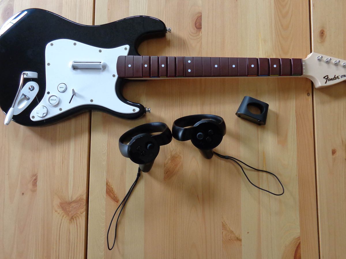 How to connect your Oculus Touch controller to the Rock Band guitar ...