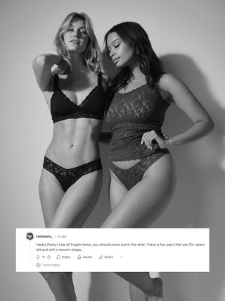 Women wearing lingerie.