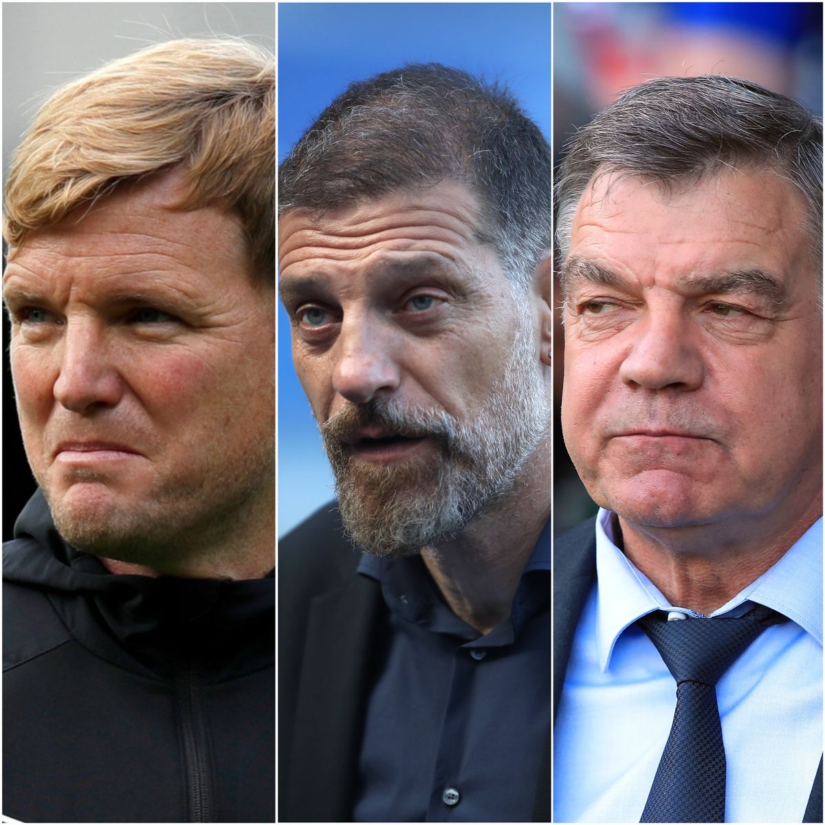 Eddie Howe. Slaven Bilic and Sam Allardyce