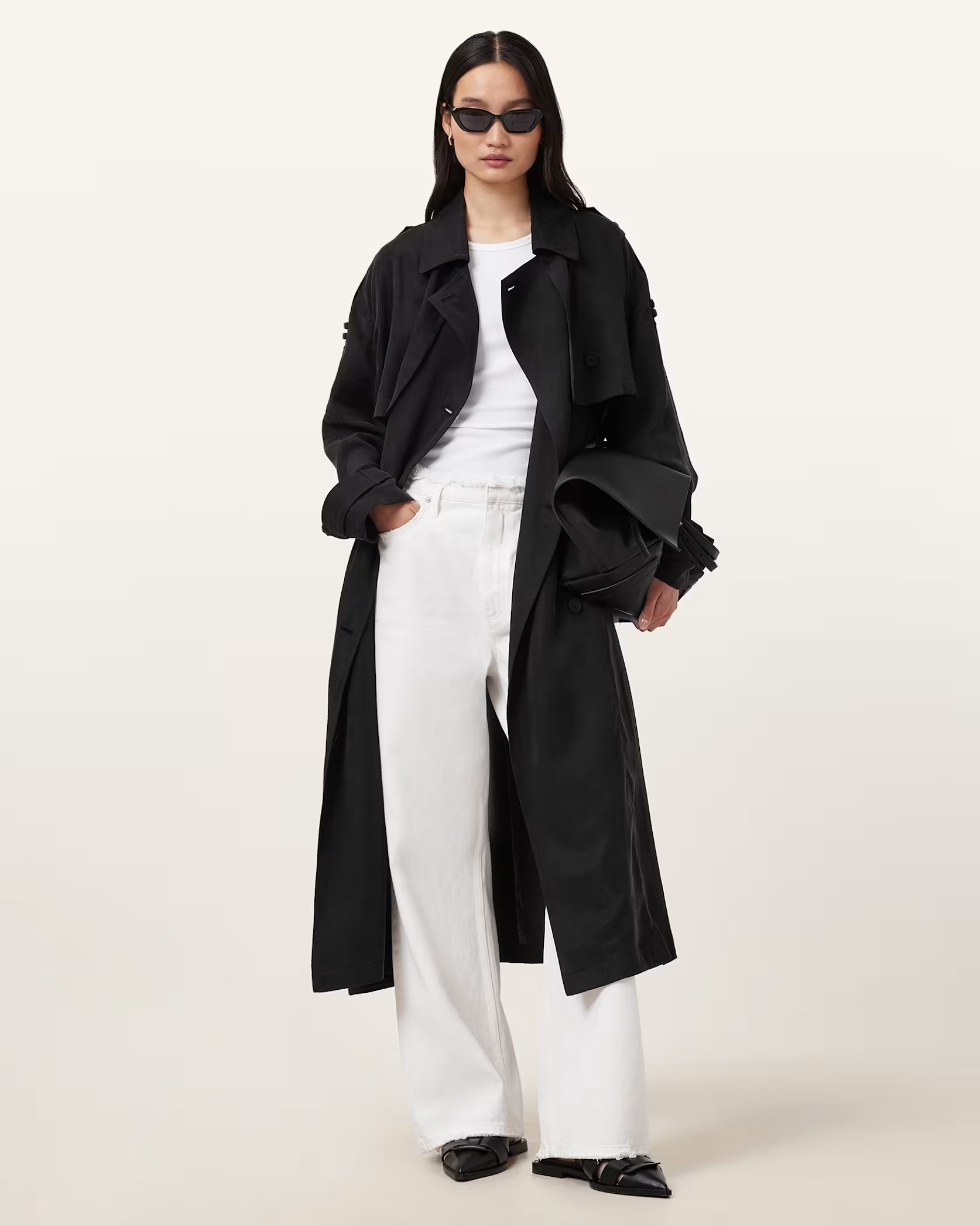 An image of Allsaints trench coat.