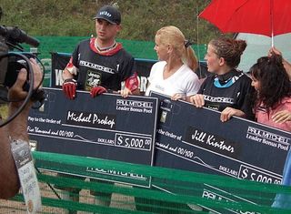Giant checks for 2005 winners