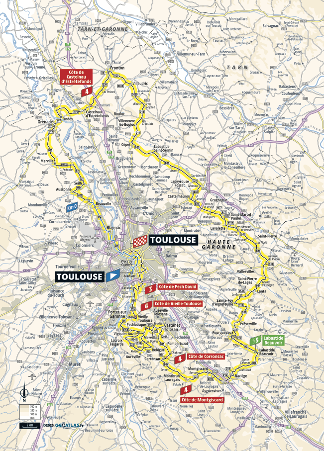Maps of the 2025 Tour de France stages
