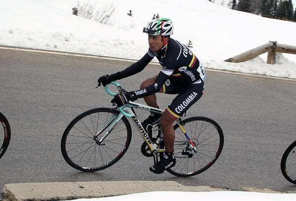 Darwin Atapuma (Colombia Coldeportes) en route to victory in the Giro del Trentino's final stage.