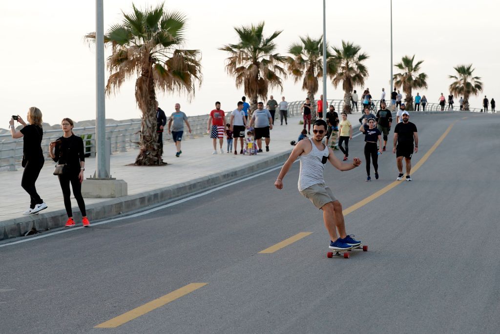 People out in Beirut, Lebanon, earlier this month.