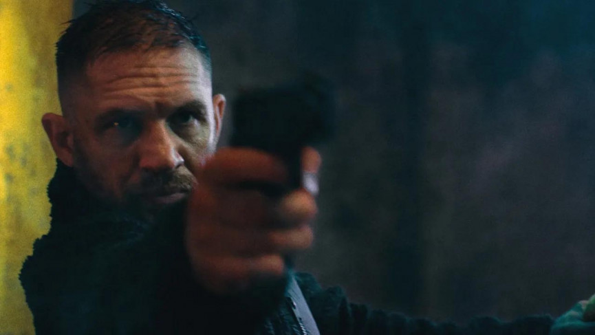 A picture of Tom Hardy in Netflix movie, Havoc.