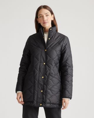 Featherless Quilted Long Puffer Jacket