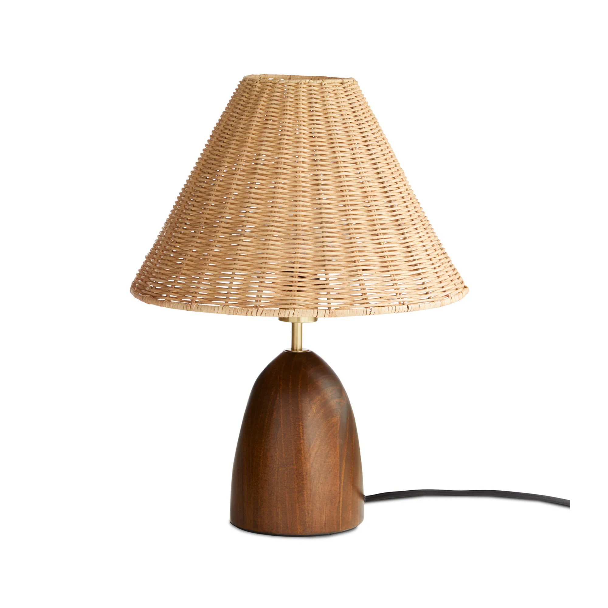 a woven table lamp