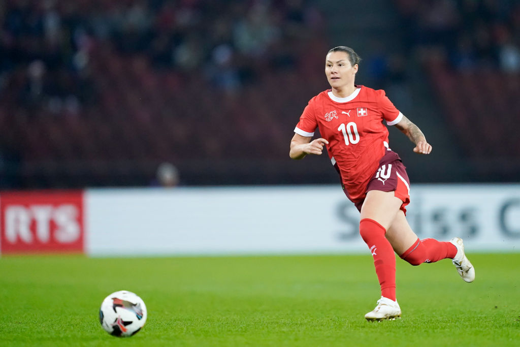Ramona Bachmann running for the ball