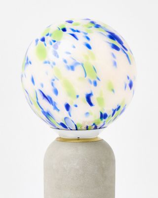 Blue & Green Confetti Glass Light Bulb | Oliver Bonas