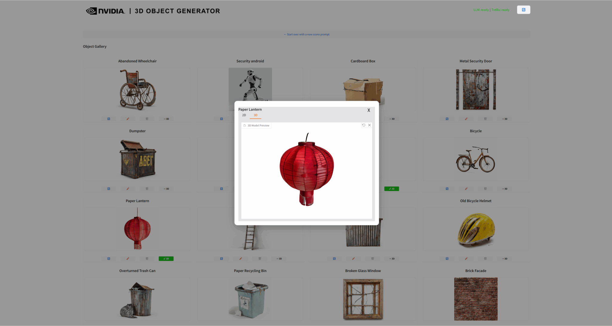 Nvidia AI Blueprint for 3D object generation
