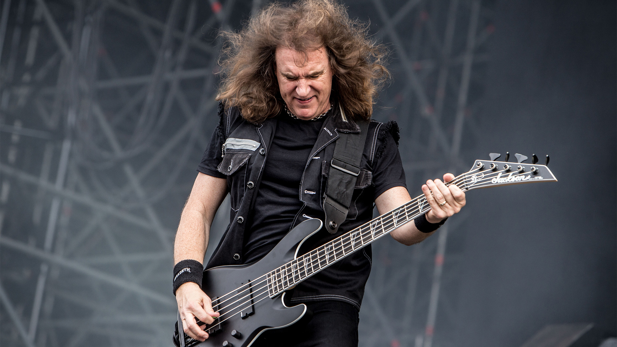 David Ellefson of Megadeth performs live at Gods of Metal Festival in Milano, Italy, on June 2 2016.