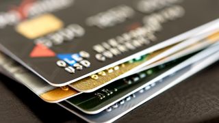 Credit cards close up