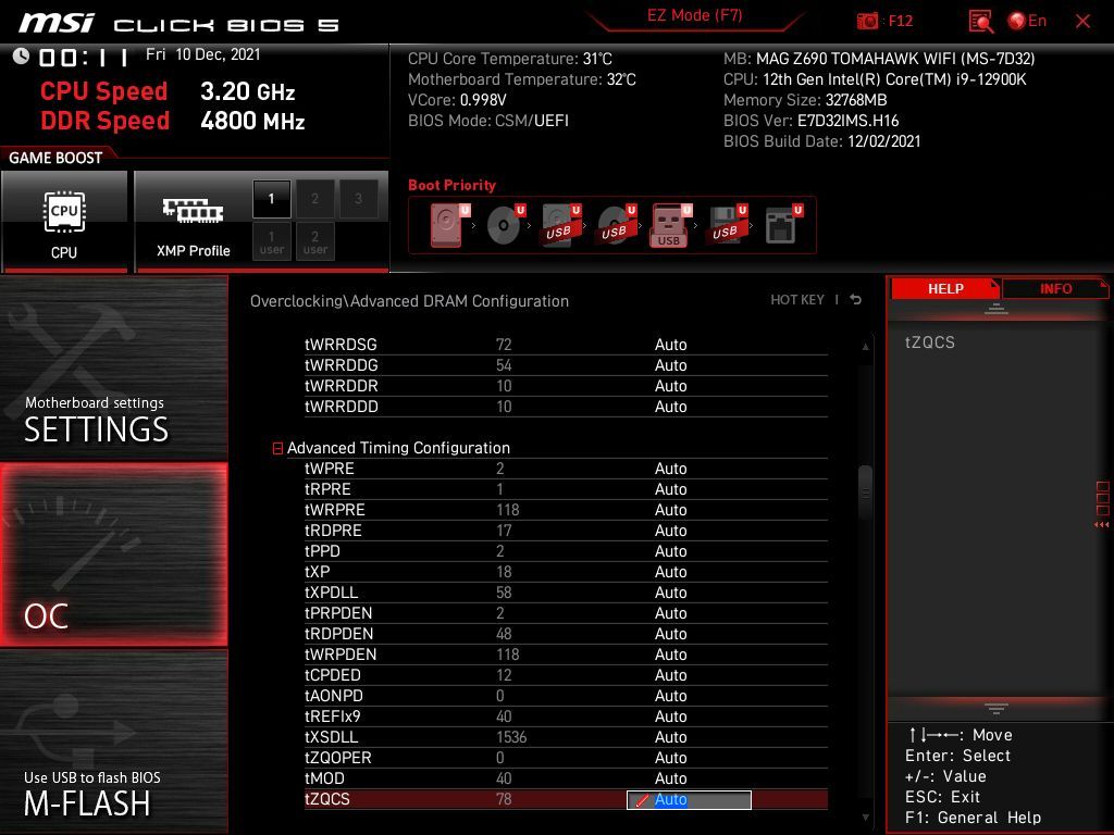 MSI MAG Z690 Tomahawk WIFI
