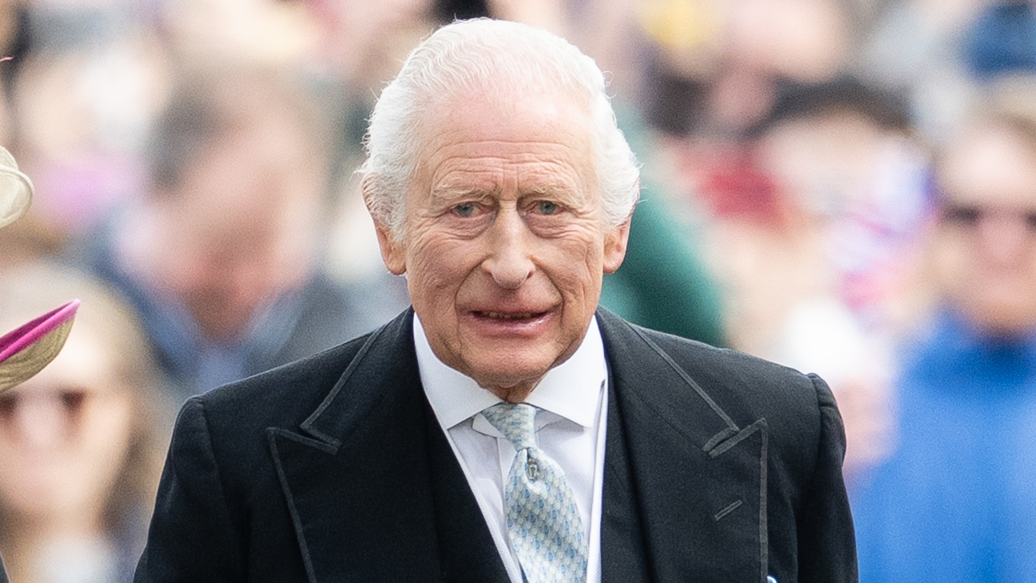 King Charles III attends the Royal Maundy Service at Durham Cathedral for on April 17, 2025