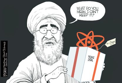 Political cartoon World Iran nuclear deal repeal