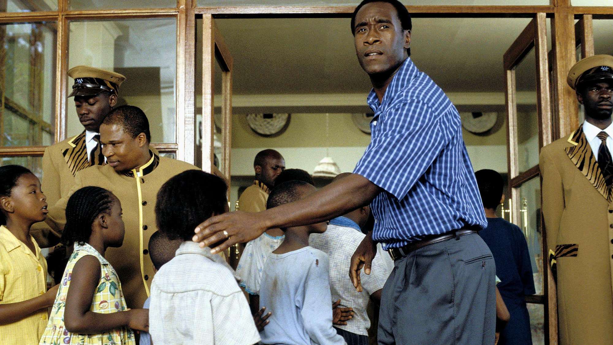 Don Cheadle at Hotel Rwanda