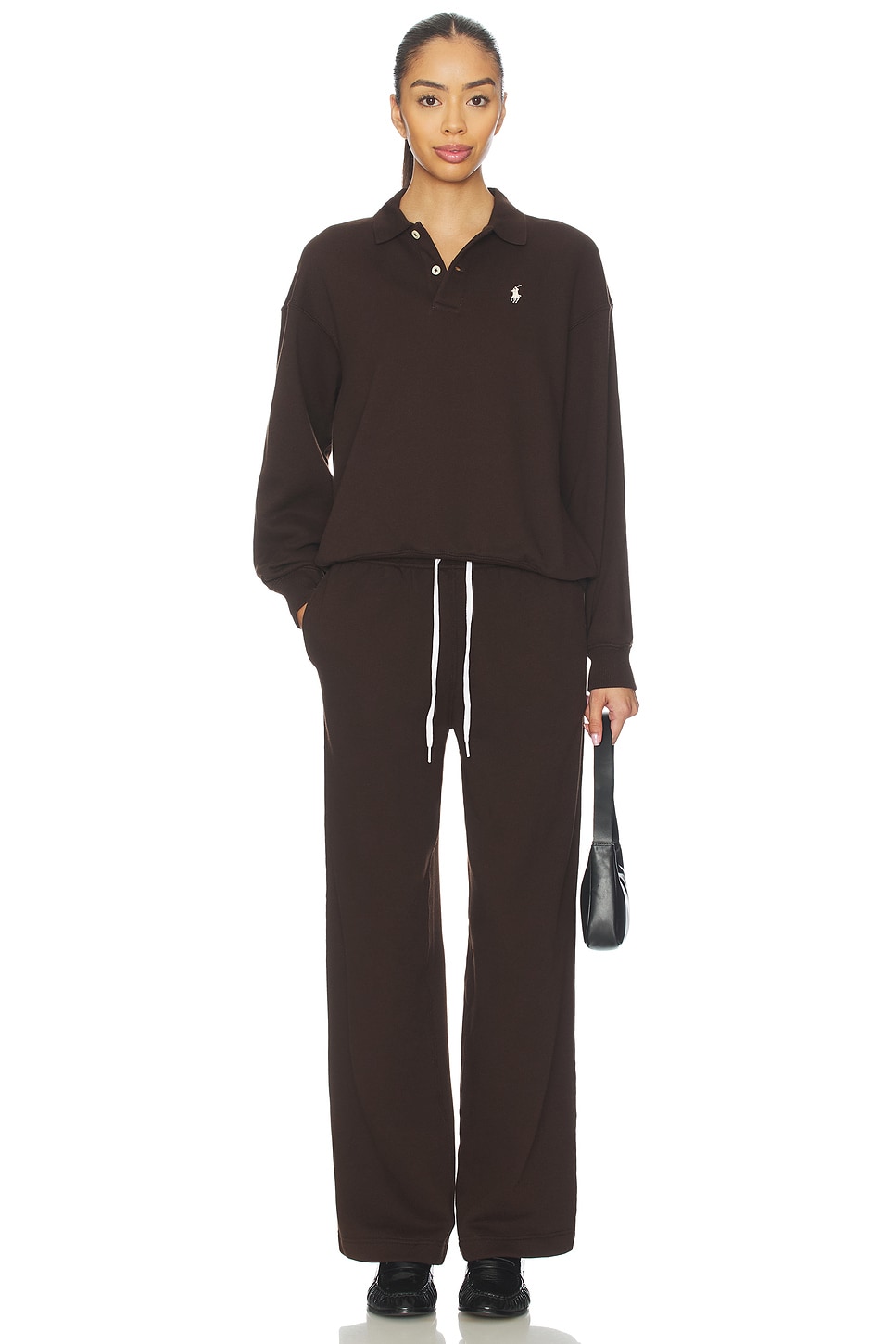 Polo-Collar Fleece Pullover