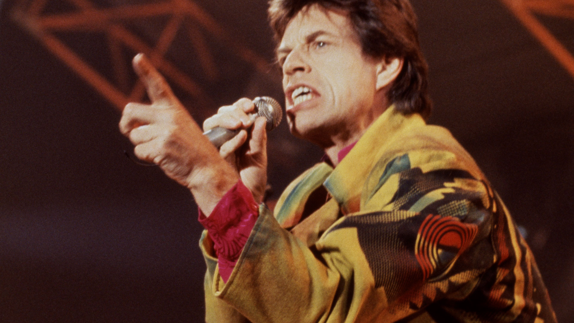 Mick Jagger of the Rolling Stones during the Steel Wheels tour
