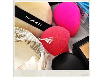 Beauty products backstage at New York Fashion Week