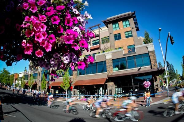 The womens field rolling through downtown.