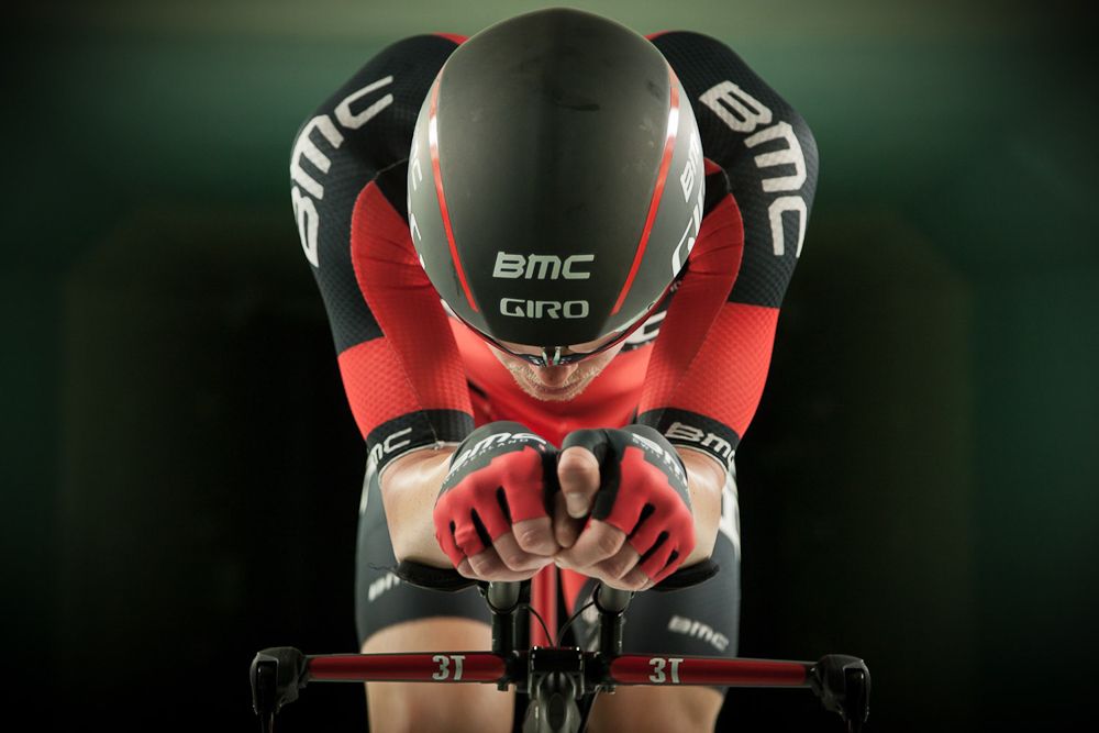 Rohan Dennis waits his turn at the San Diego Low Speed Wind Tunnel