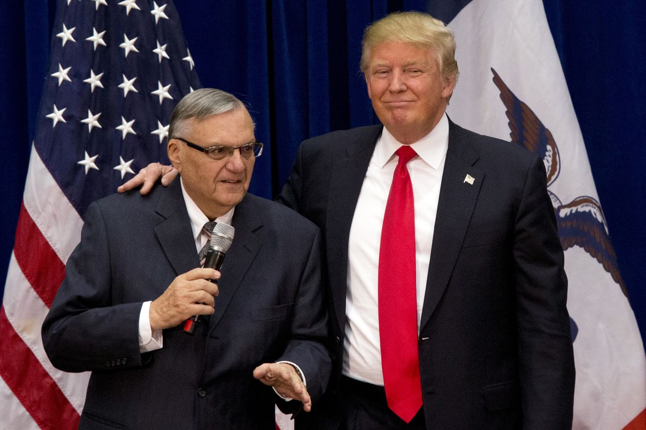 Joe Arpaio and President Trump.