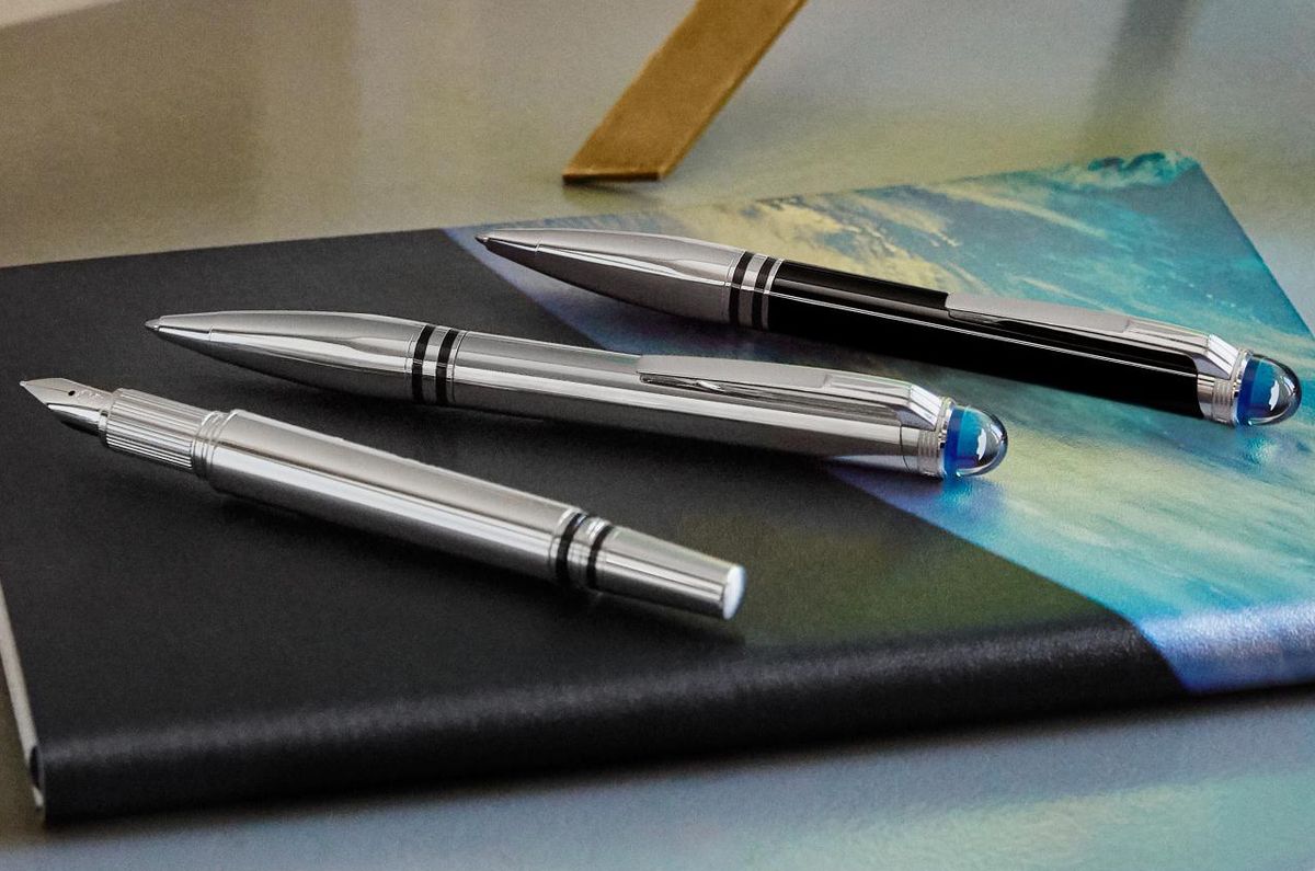 Montblanc&#039;s StarWalker line of pens takes a unique perspective on space exploration by looking back at our home planet.