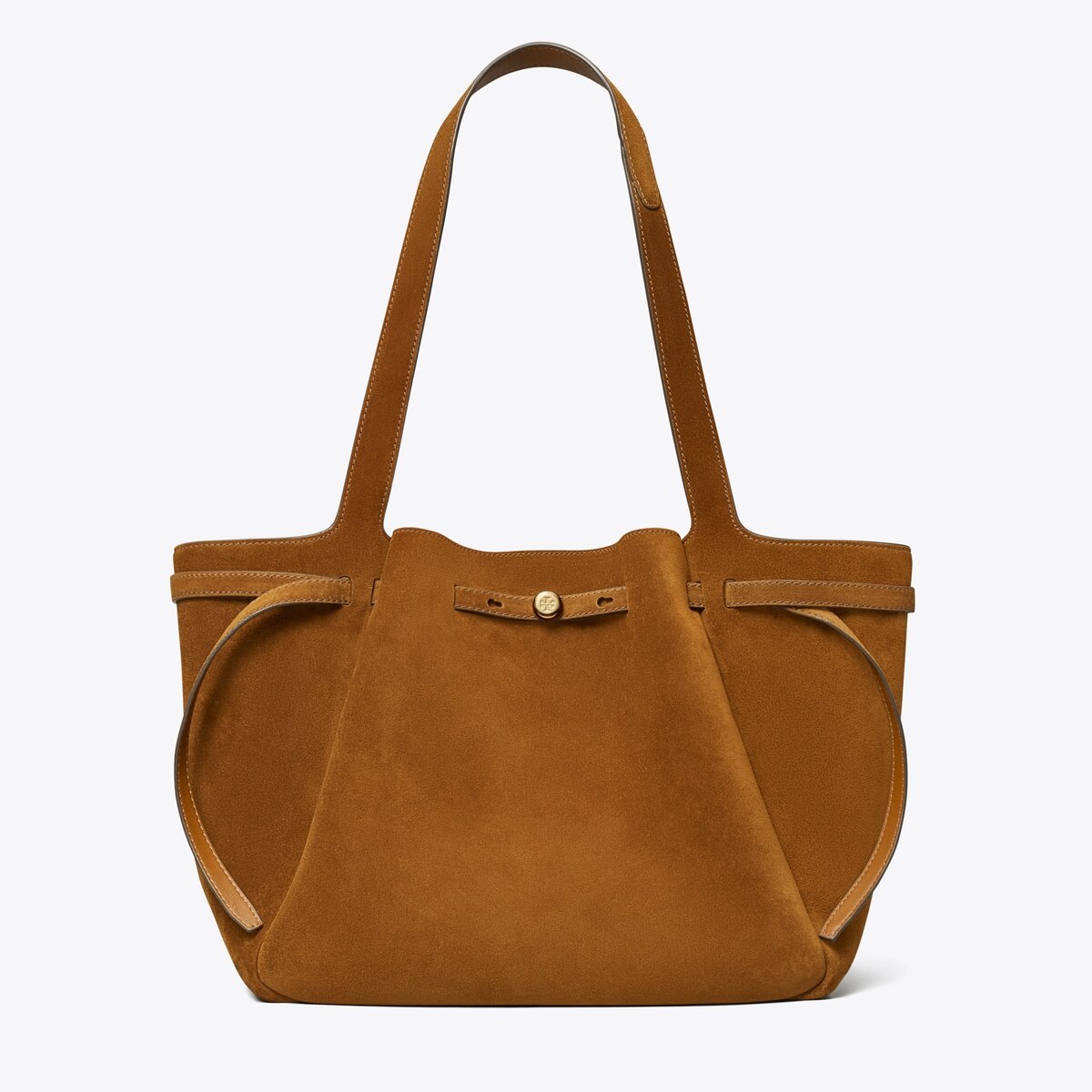 Romy Suede Tote in Brown, Size Os