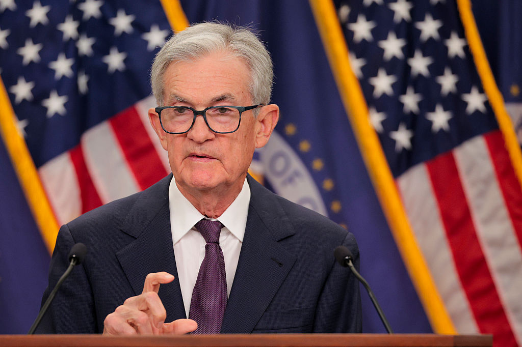 Federal Reserve Chair Jerome Powell speaks during a news conference following a two-day meeting of the Federal Open Market Committee at the Federal Reserve on September 17, 2025 in Washington DC