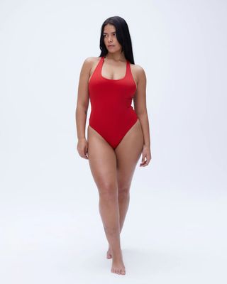 Adanola Racer Back High Leg Swimsuit