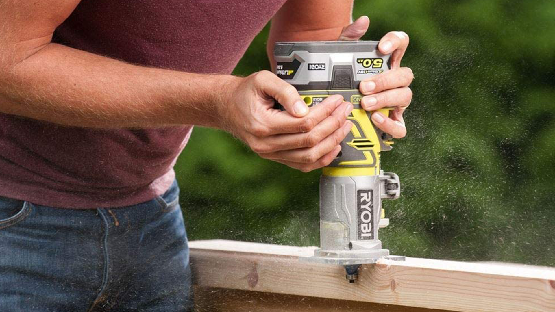 Ryobi 18V 1/4" Cordless Trim review: portable wood router simple but effective |