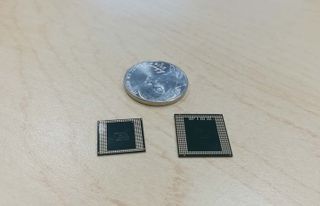 The Snapdragon 835 (left), next to a Snapdragon 820