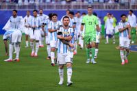 Lionel Messi prepares for kick off before the FIFA World Cup 2026 Quarter Final match between Argentina and Switzerland on July 11, 2026 in Kansas City, Missouri. 