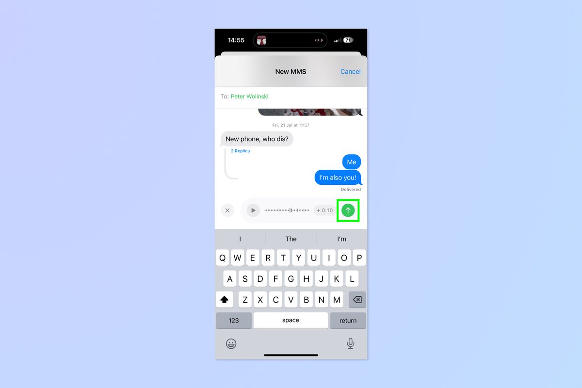 how to send voice note on imessage new update