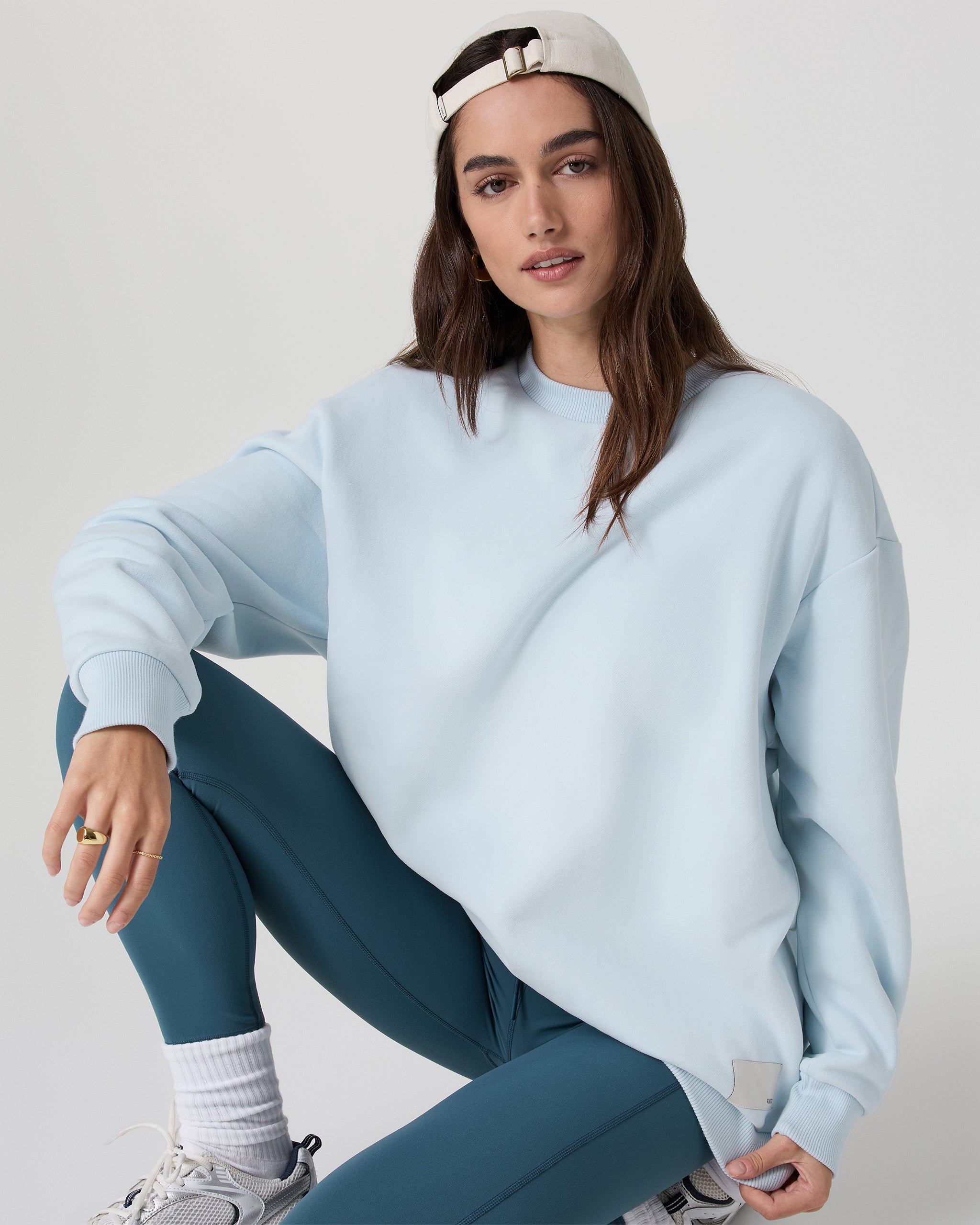 Restore Oversized Crew 2.0 - Light Mist - Xxs