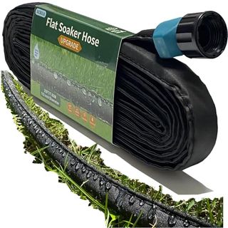 Secbulk Flat Soaker Hose for Garden Beds 10 25 50 75 Ft, 25