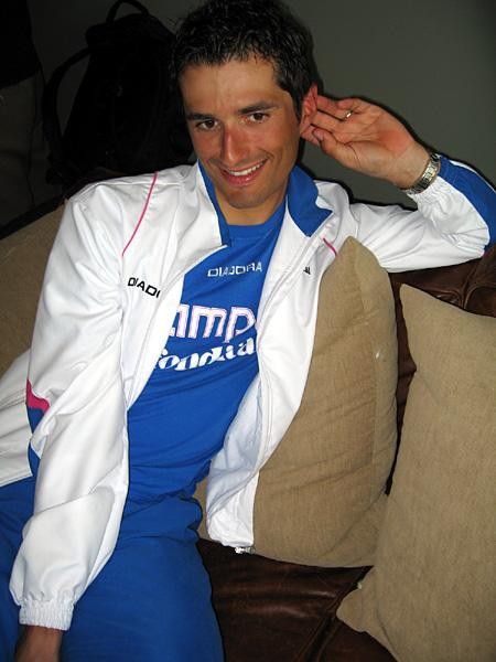 Daniele Bennati smiles in the days before Flanders.