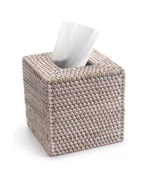 Rattan Tissue Box Cover