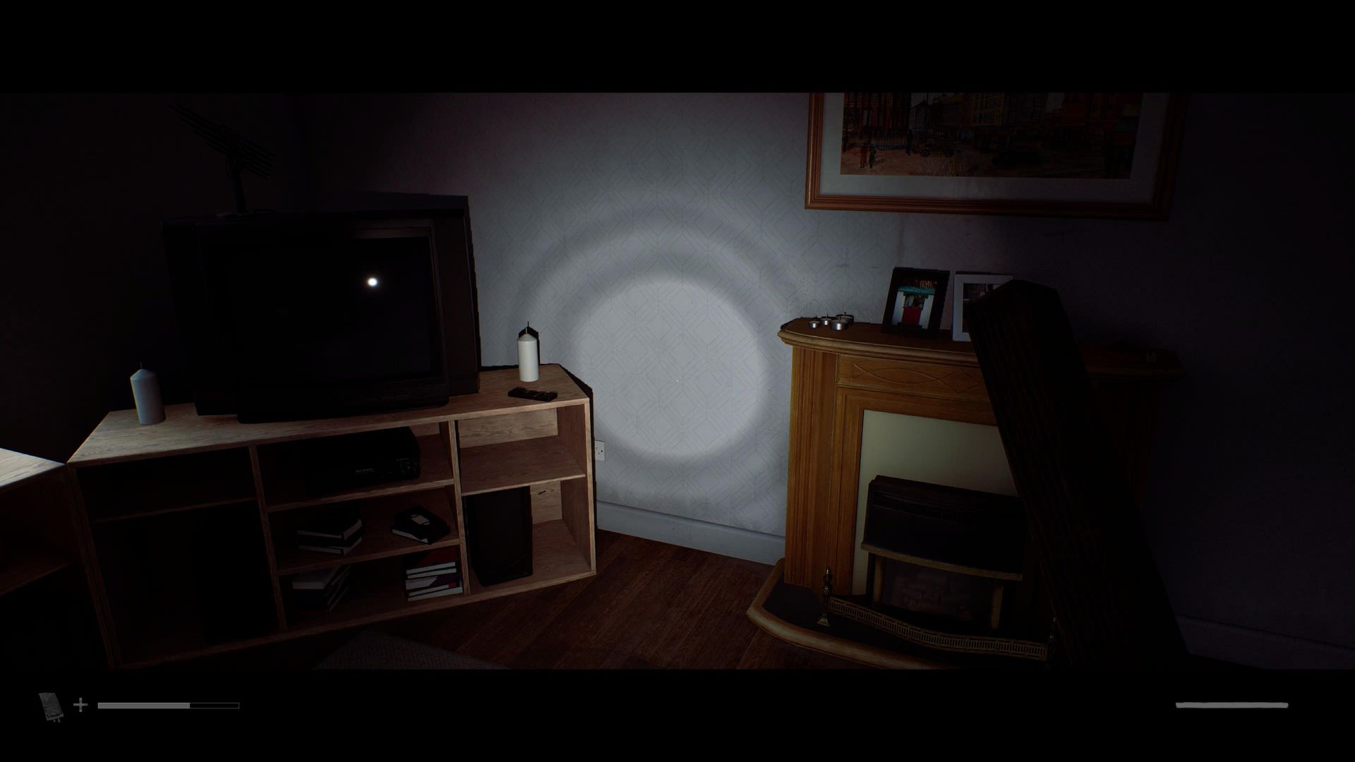 A living room in Silent Hill: Townfall