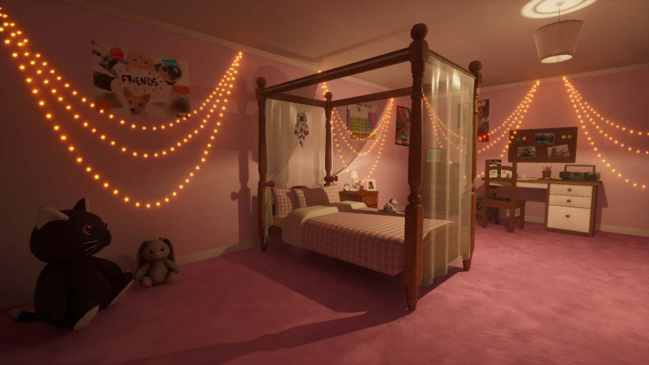 Cosy home scenes in a video game, Unreal Engine, The Quiet Things