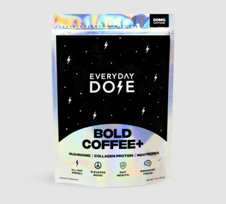 The Mushroom Coffee by Everyday Dose Premium Coffee Extract With Grass-Fed Collagen, Chaga, Lions Mane 
L-Theanine for Better Focus, Energy, Digestion and Immunity 30 Servings of Mushroom Coffee